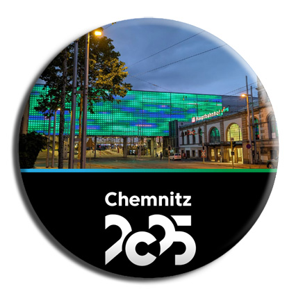Hauptbahnhof - Built in 1852, Chemnitz Central Station is now the city's most important transportation hub for train, buses and trams. Discover the nighttime illumination.