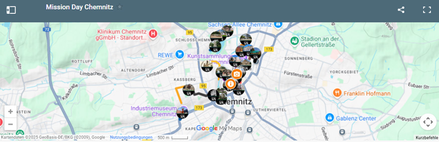 Picture of the Google Map for Chemnitz